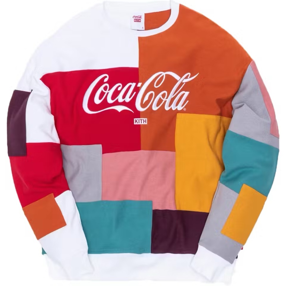 Kith x Coca-Cola Color Block Crewneck Sweatshirt